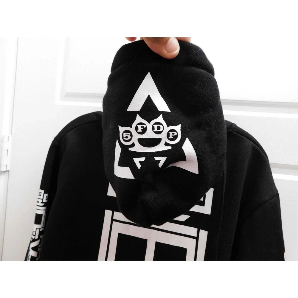 Five Finger Death Punch After Life Black White Hoodie Size‎ Medium